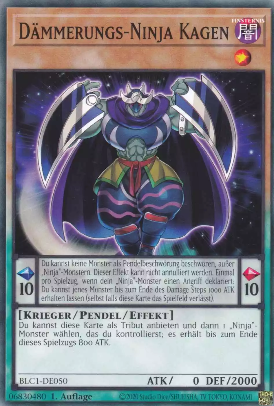 blc1-de050-daemmerungs-ninja-kagen-common-battles-of-legend-chapter-1 Dämmerungs-Ninja Kagen BLC1-DE050 ist in Common Yu-Gi-Oh Karte aus Battles of Legend Chapter 1 1.Auflage