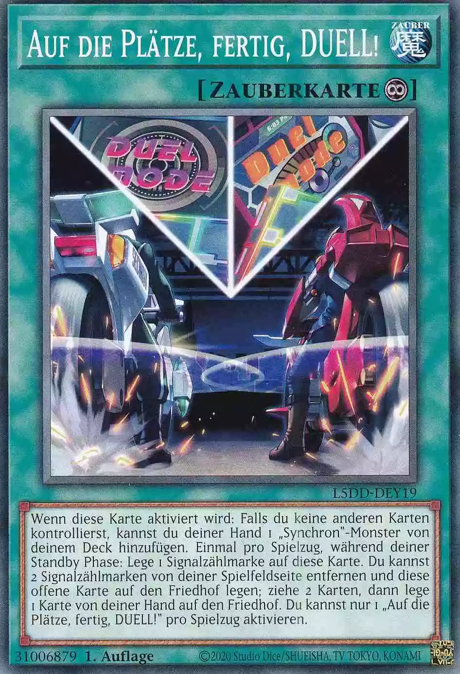 Auf die Plätze, fertig, DUELL! L5DD-DEY19 ist in Common Yu-Gi-Oh Karte aus Legendary 5D’s Decks 1.Auflage
