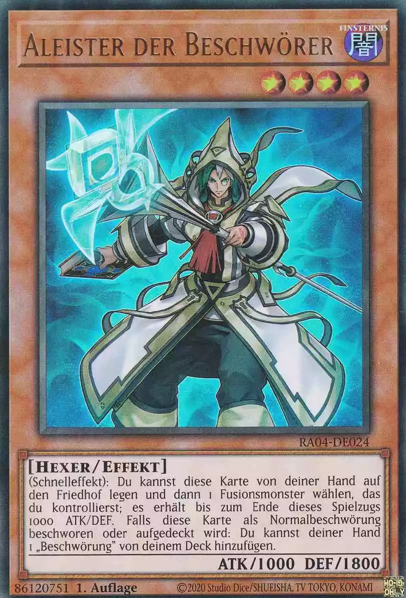 Aleister der Beschwörer RA04-DE024 ist in Ultra Rare Yu-Gi-Oh Karte aus Quarter Century Stampede 1.Auflage