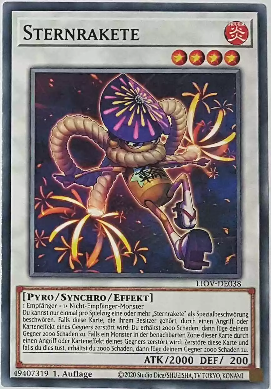 Sternrakete LIOV-DE038 ist in Common Yu-Gi-Oh Karte aus Lightning Overdrive 1.Auflage