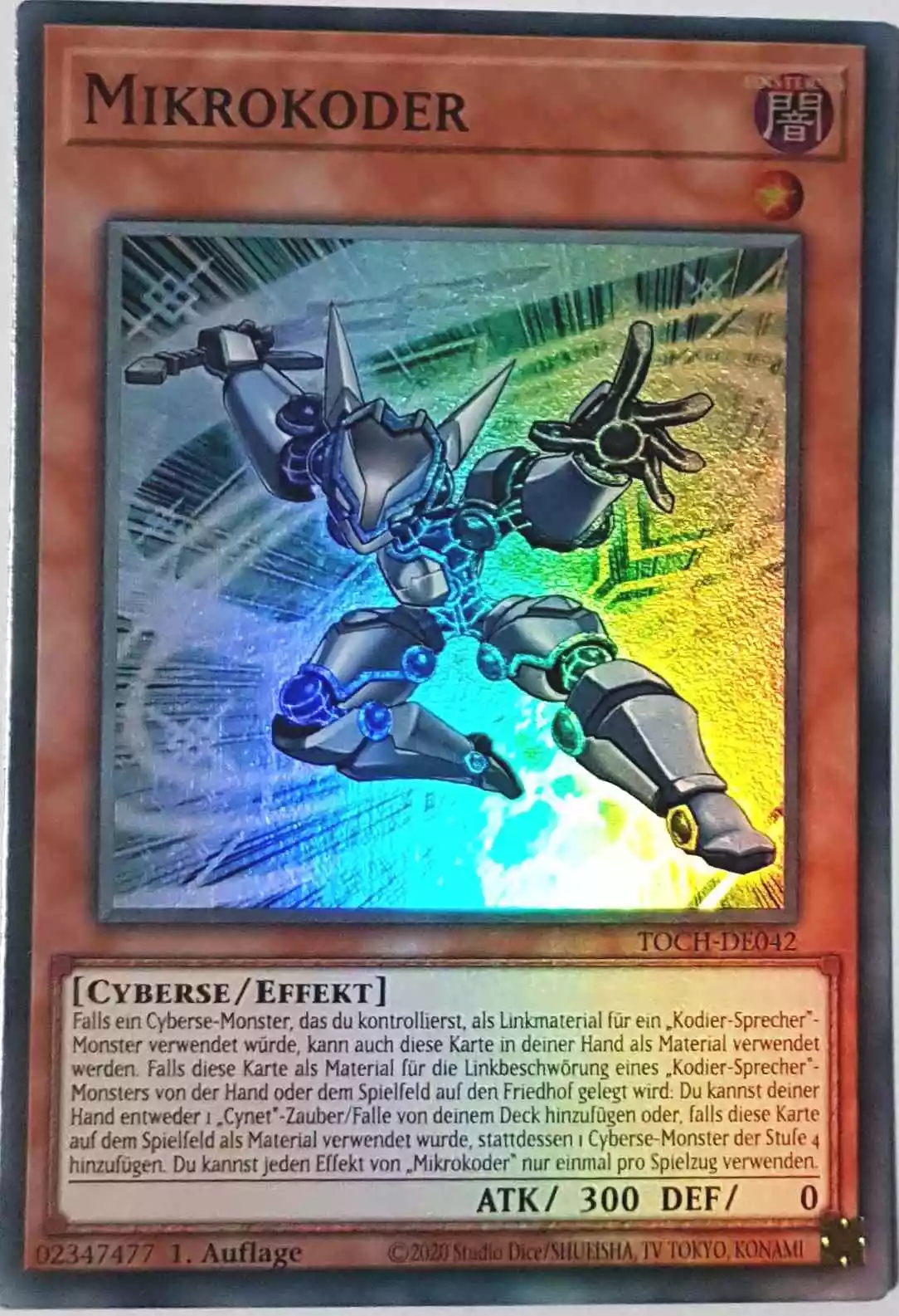 Mikrokoder TOCH-DE042 ist in Super Rare Yu-Gi-Oh Karte aus Toon Chaos 1.Auflage