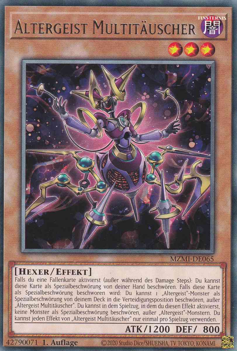 Altergeist Multitäuscher MZMI-DE065 ist in Rare Yu-Gi-Oh Karte aus Maze of Millennia 1.Auflage