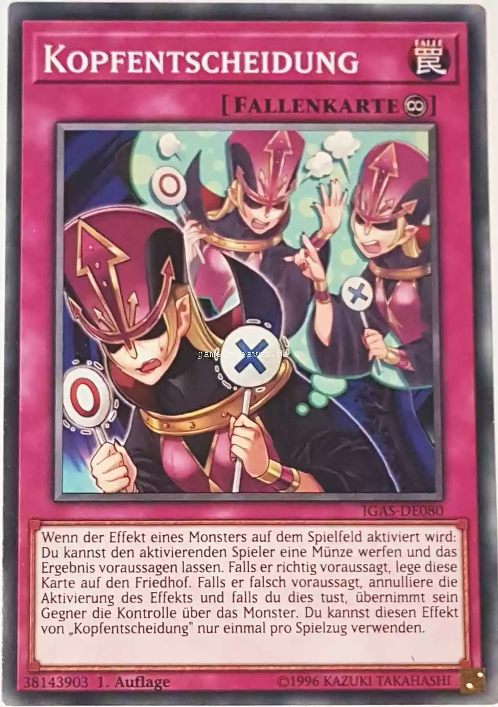 Kopfentscheidung IGAS-DE080 ist in Common Yu-Gi-Oh Karte aus Ignition Assault 1.Auflage