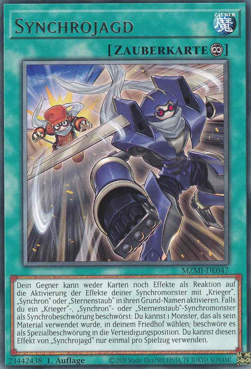 Synchrojagd MZMI-DE047 ist in Rare Yu-Gi-Oh Karte aus Maze of Millennia 1.Auflage