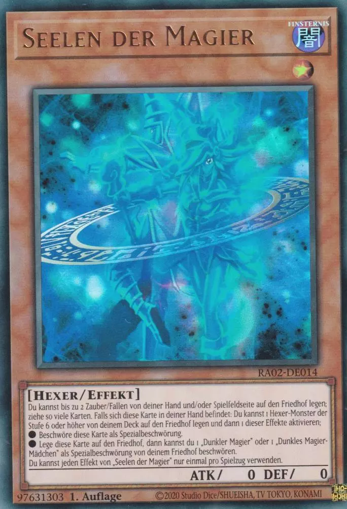 Seelen der Magier RA02-DE014 ist in Ultra Rare Yu-Gi-Oh Karte aus 25th Anniversary Rarity Collection 2 1.Auflage