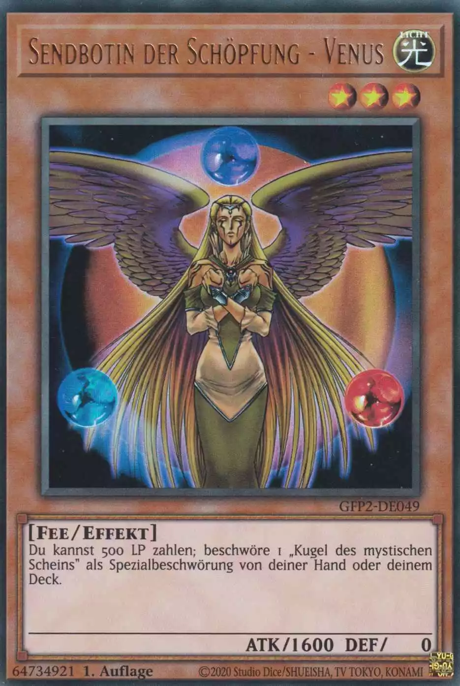 Sendbotin der Schöpfung - Venus GFP2-DE049 ist in Ultra Rare Yu-Gi-Oh Karte aus Ghosts from the Past The 2nd Haunting 1.Auflage