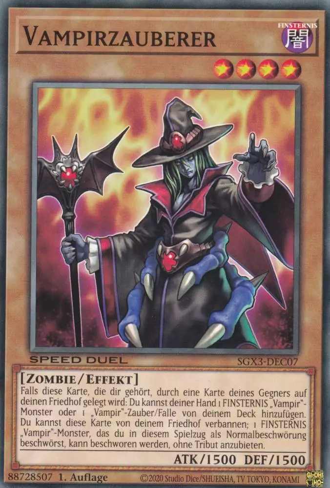 sgx3-dec07-vampirzauberer-common-speed-duel-gx-duelists-of-shadows Vampirzauberer SGX3-DEC07 ist in Common Yu-Gi-Oh Karte aus Speed Duel GX: Duelists of Shadows 1.Auflage