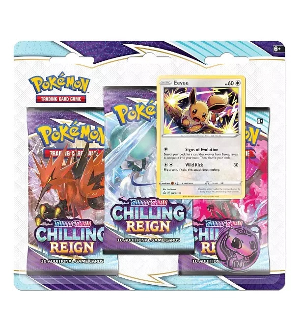 Sword & Shield 6 Chilling Reign - Eevee 3-Pack Blister Pokemon - Englisch