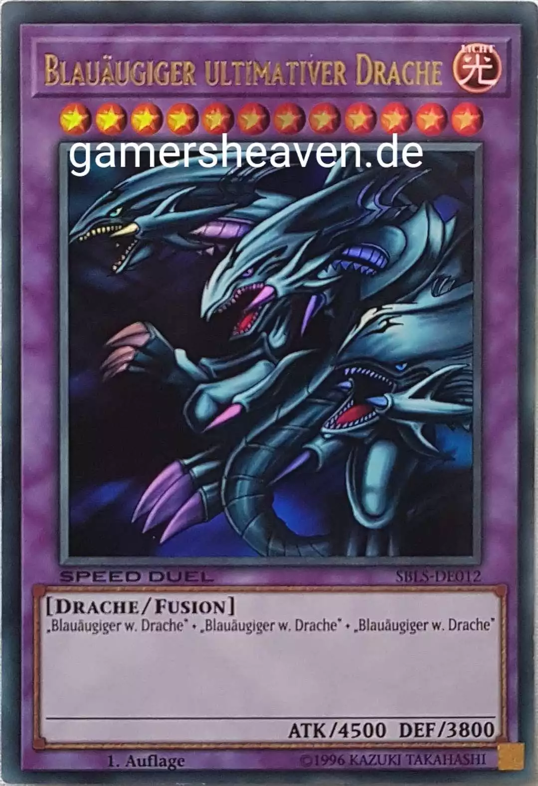Blauäugiger ultimativer Drache SBLS-DE012 ist in Ultra Rare Yu-Gi-Oh Karte aus Speed Duel Arena of Lost Souls 1. Auflage