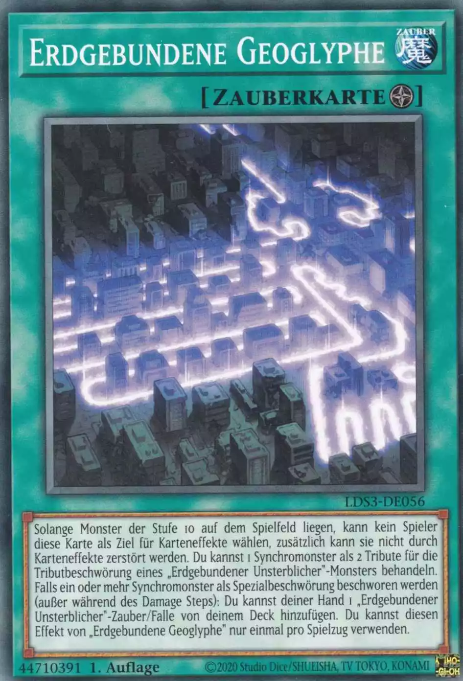 Erdgebundene Geoglyphe LDS3-DE056 ist in Common Yu-Gi-Oh Karte aus Legendary Duelists Season 3 1.Auflage