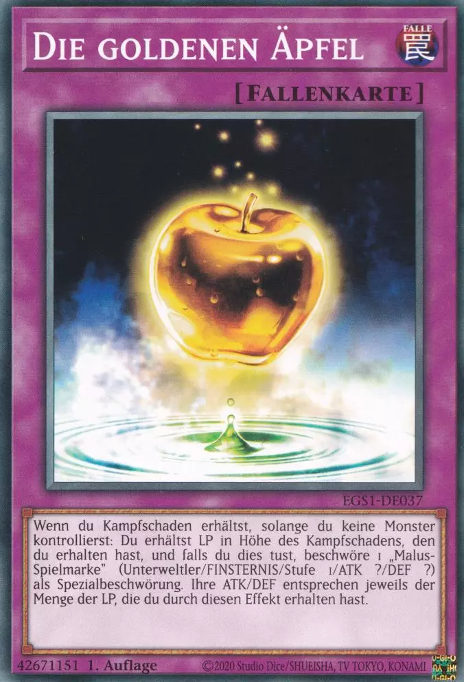 Die goldenen Äpfel EGS1-DE037 ist in Common Yu-Gi-Oh Karte aus God Deck Slifer 1.Auflage