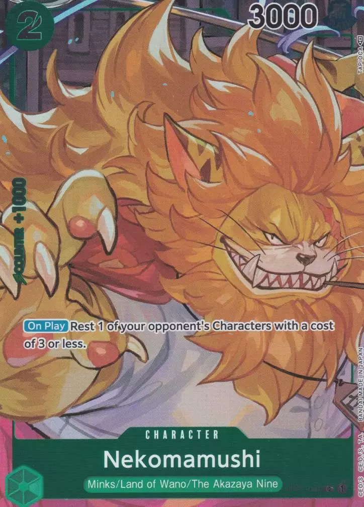 op01-048-a-nekomamushi-common-romance-dawn Nekomamushi OP01-048 ist in Common. Die One Piece Karte ist aus Romance Dawn in Parallel Alternative Art.