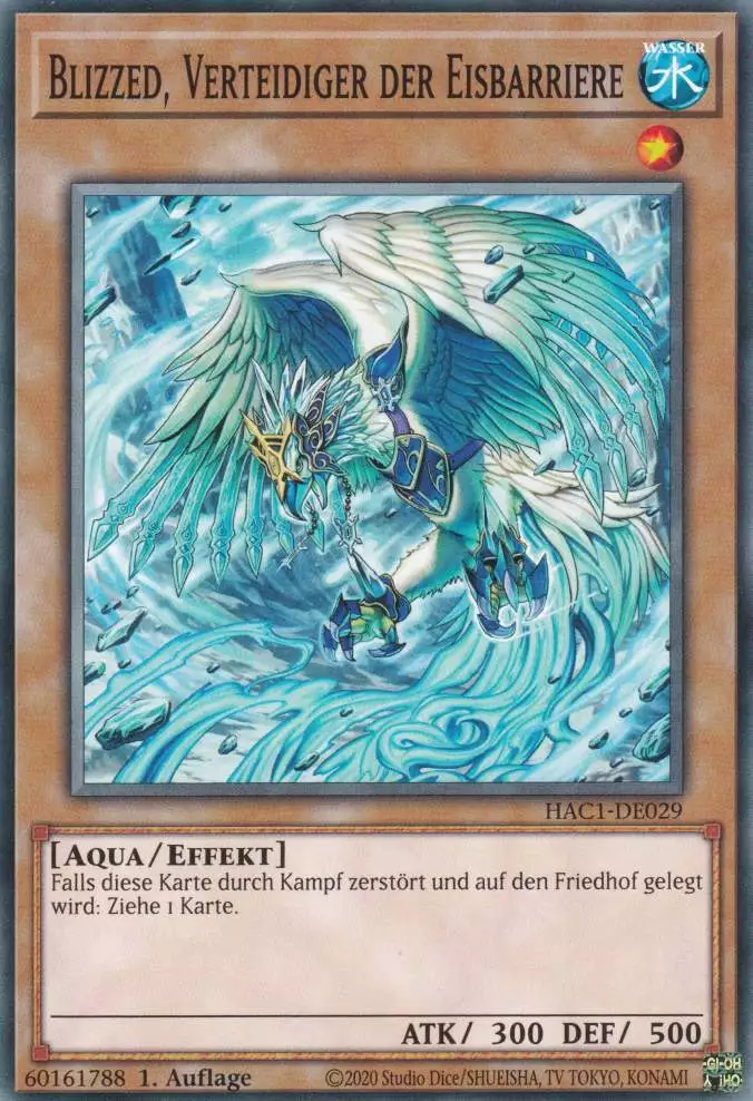 Blizzed, Verteidiger der Eisbarriere HAC1-DE029 ist in Common Yu-Gi-Oh Karte aus Hidden Arsenal Chapter 1 1.Auflage