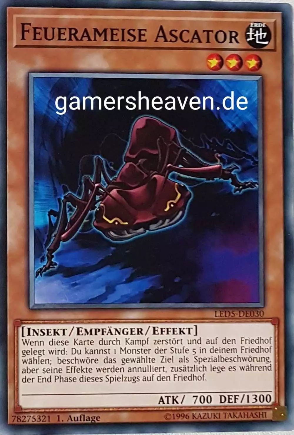 Feuerameise Ascator LED5-DE030 ist in Common aus Legendary Duelists: Immortal Destiny 1.Auflage