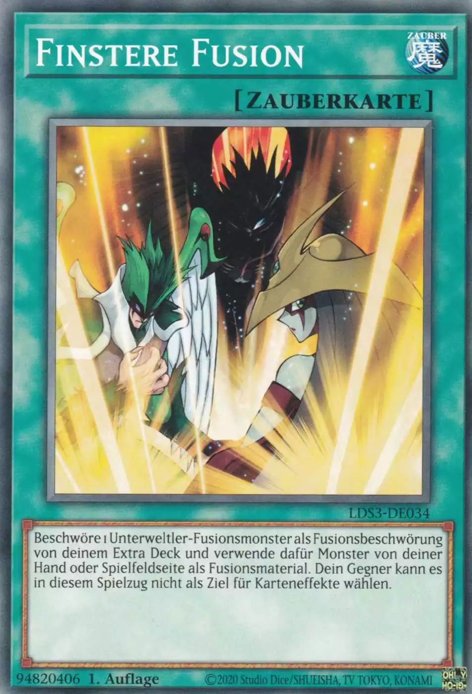 Finstere Fusion LDS3-DE034 ist in Common Yu-Gi-Oh Karte aus Legendary Duelists Season 3 1.Auflage