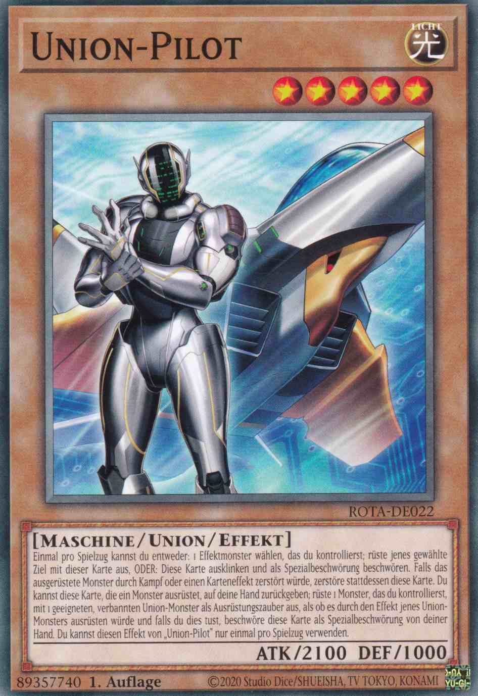 Union-Pilot ROTA-DE022 ist in Common Yu-Gi-Oh Karte aus Rage of the Abyss 1.Auflage