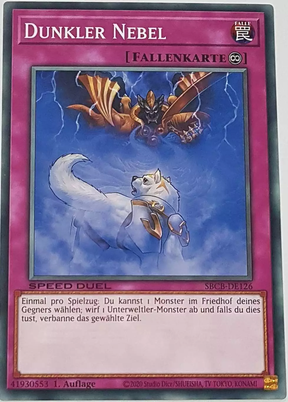 Dunkler Nebel SBCB-DE126 ist in Common Yu-Gi-Oh Karte aus Speed Duel Battle City Box 1. Auflage