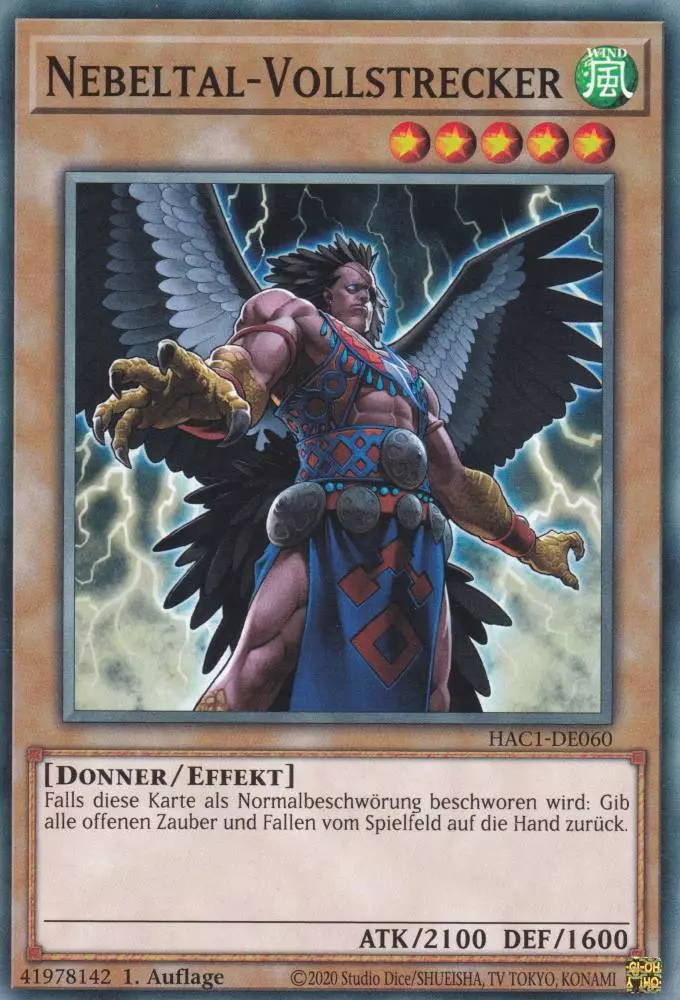 Nebeltal-Vollstrecker HAC1-DE060 ist in Common Yu-Gi-Oh Karte aus Hidden Arsenal Chapter 1 1.Auflage