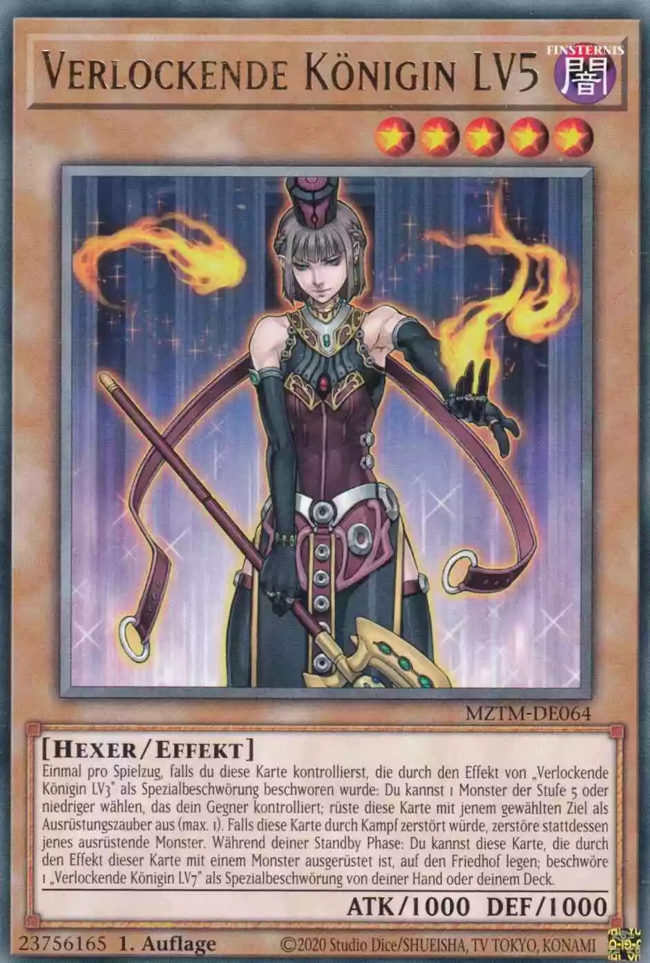 Verlockende Königin LV5 MZTM-DE064 ist in Rare Yu-Gi-Oh Karte aus Maze of the Master 1.Auflage
