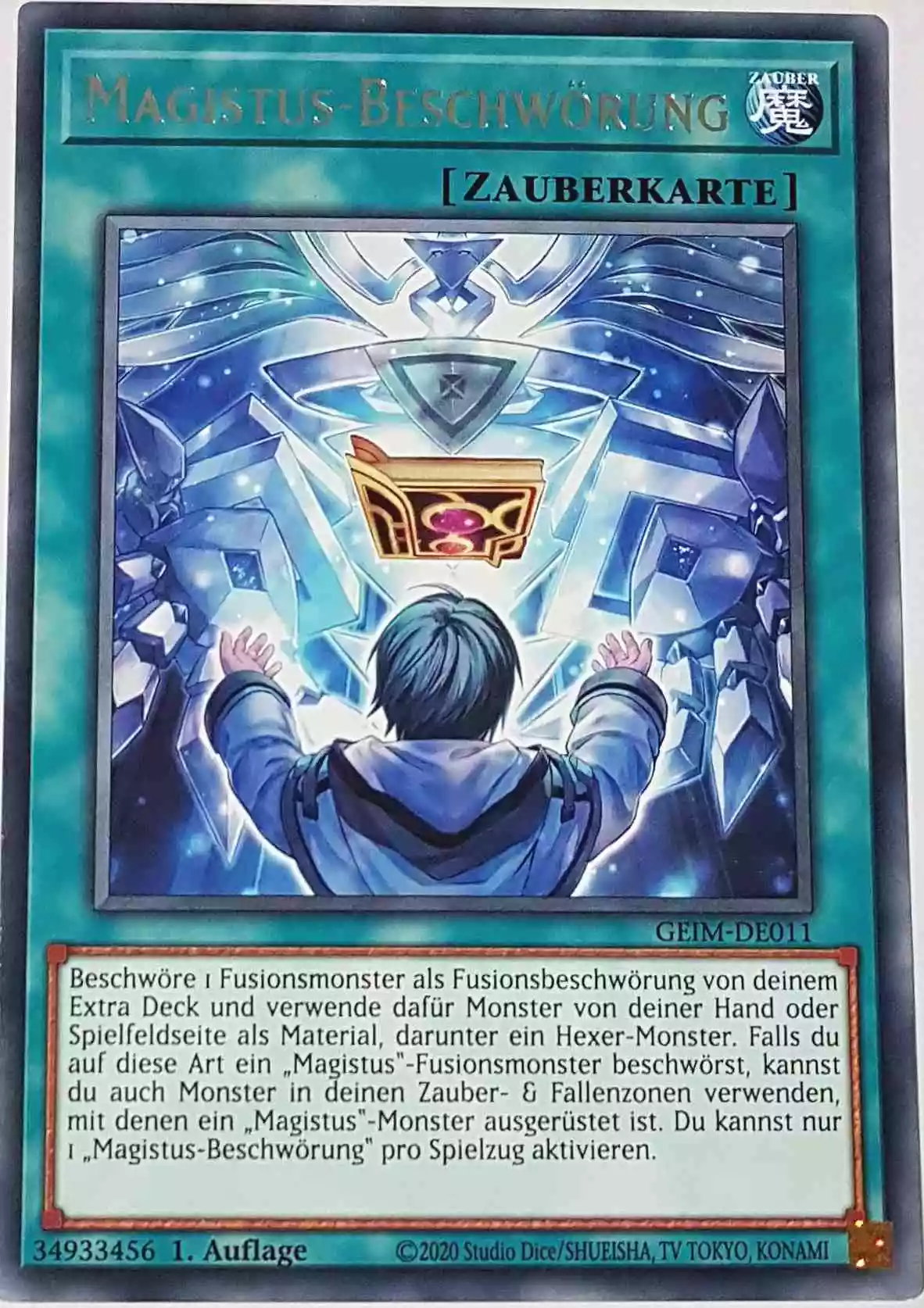 Magistus-Beschwörung GEIM-DE011 ist in Rare Yu-Gi-Oh Karte aus Genesis Impact 1. Auflage