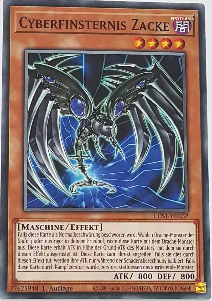 Cyberfinsternis Zacke LDS1-DE032 ist in Common Yu-Gi-Oh Karte aus Legendary Duelists: Season 1 1.Auflage