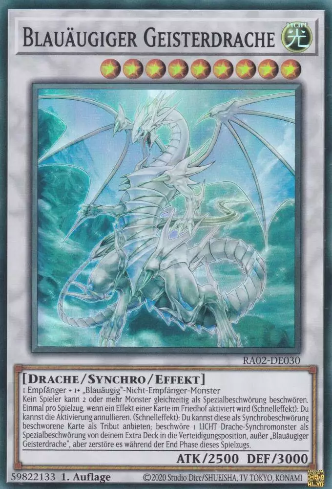 Blauäugiger Geisterdrache RA02-DE030 ist in Super Rare Yu-Gi-Oh Karte aus 25th Anniversary Rarity Collection 2 1.Auflage