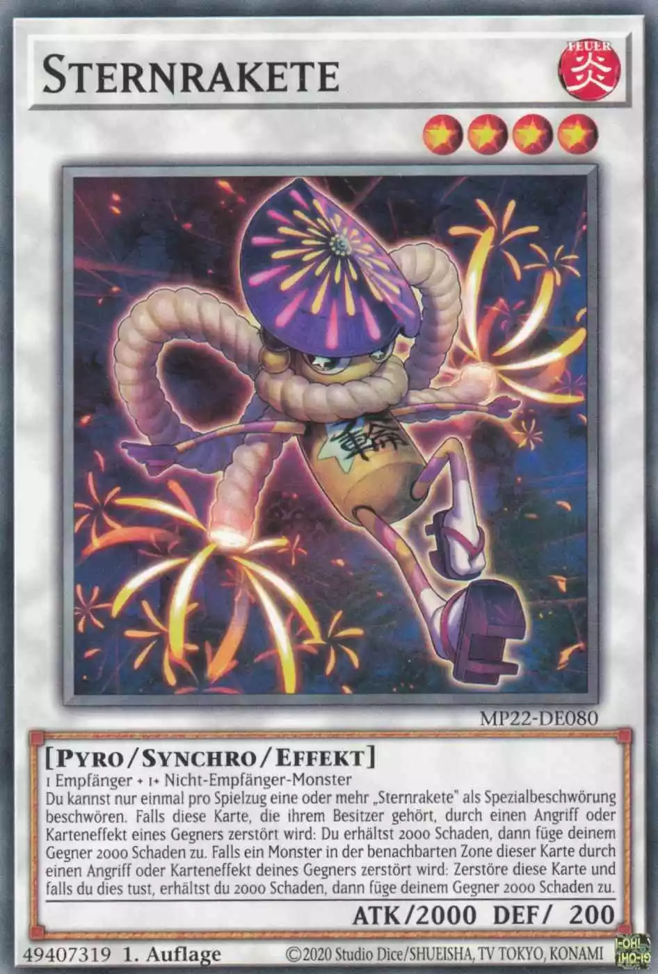 Sternrakete MP22-DE080 ist in Common Yu-Gi-Oh Karte aus Tin of the Pharaoh’s Gods 1.Auflage