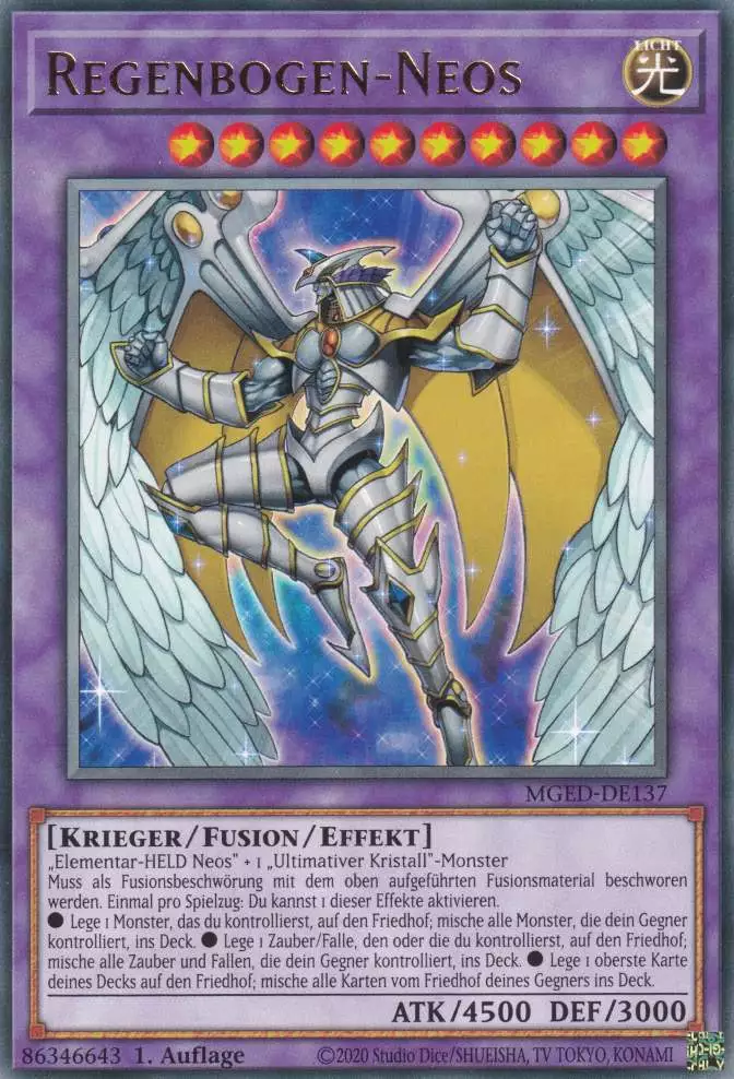 Regenbogen-Neos MGED-DE137 ist in Rare Yu-Gi-Oh Karte aus Maximum Gold El Dorado 1.Auflage