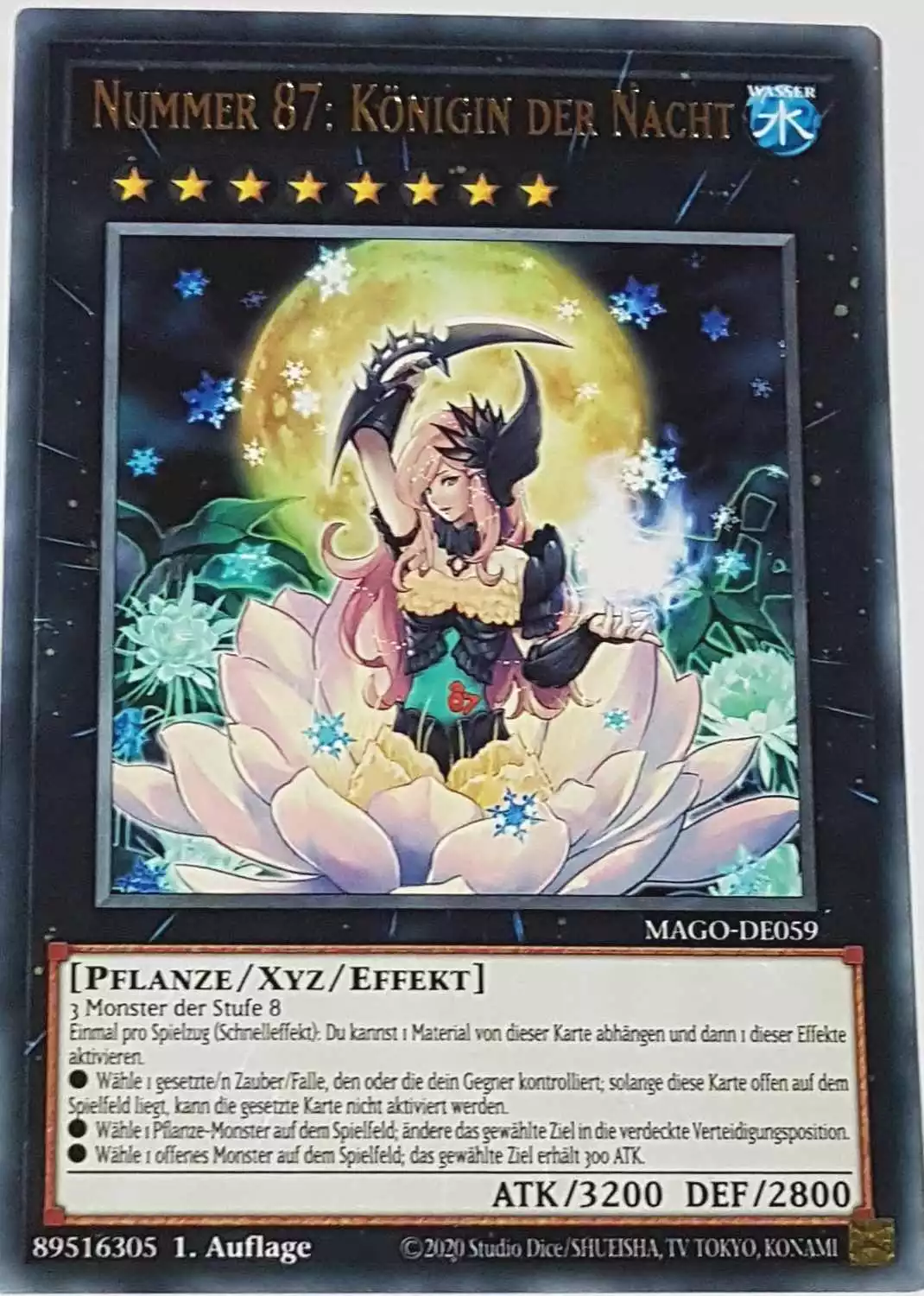 Nummer 87: Königin der Nacht MAGO-DE059 ist in Gold Rare Yu-Gi-Oh Karte aus Maximum Gold 1. Auflage