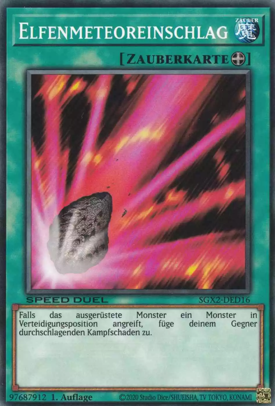 Elfenmeteoreinschlag SGX2-DED16 ist in Common Yu-Gi-Oh Karte aus Speed Duel GX: Midterm Paradox 1.Auflage