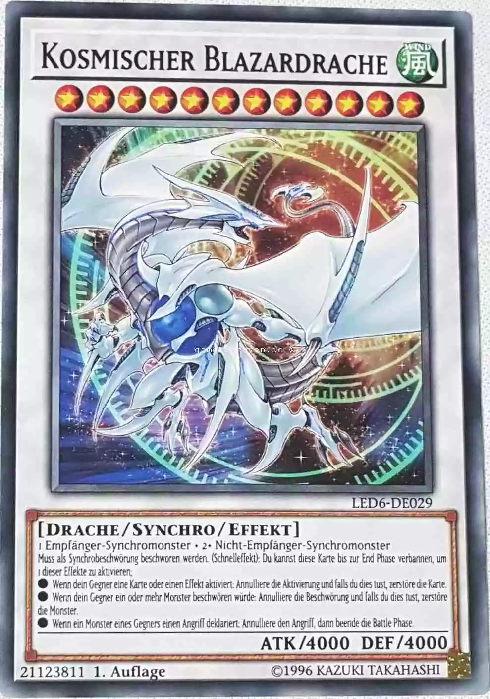 Kosmischer Blazardrache LED6-DE029 ist in Common aus Legendary Duelists: Magical Hero 1.Auflage