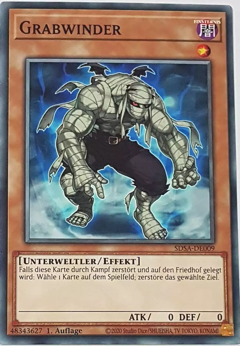 Grabwinder SDSA-DE009 ist in Common Yu-Gi-Oh Karte aus Sacred Beasts 1.Auflage