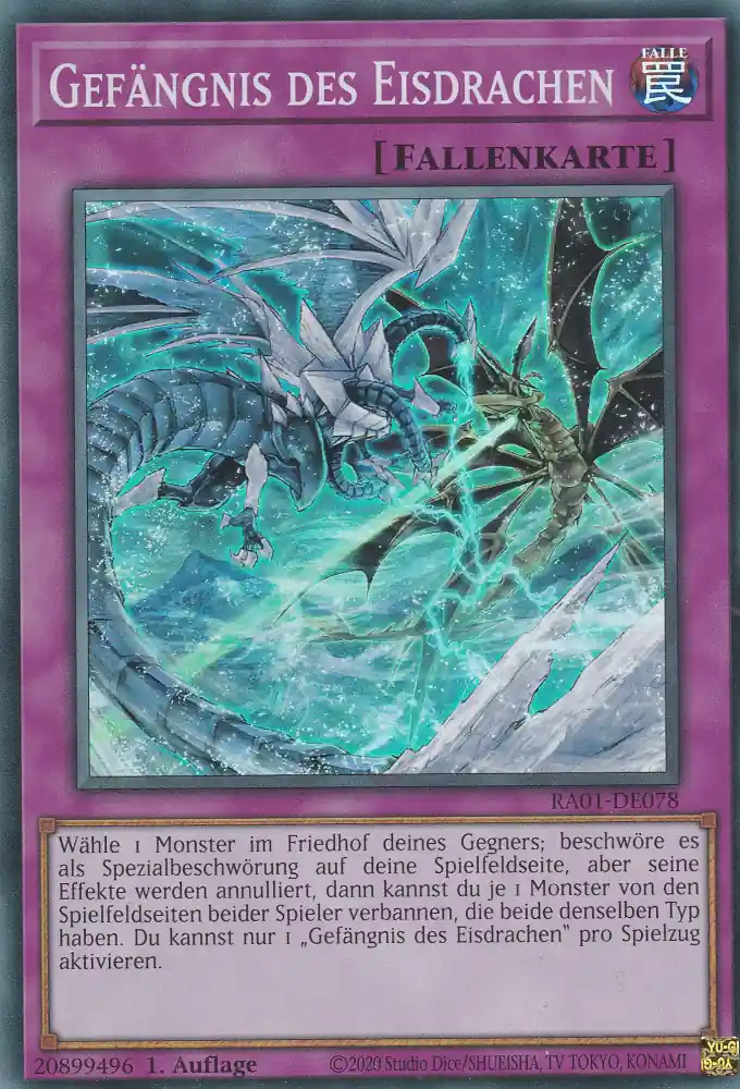 Gefängnis des Eisdrachen RA01-DE078 ist in Super Rare Yu-Gi-Oh Karte aus 25th Anniversary Rarity Collection 1.Auflage