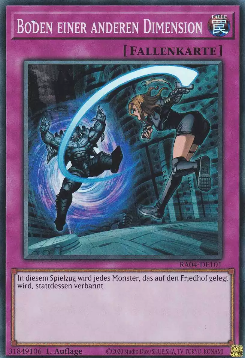 Boden einer anderen Dimension Super Rare RA04-DE101 Yugioh Karte Boden einer anderen Dimension RA04-DE101 ist in Super Rare Yu-Gi-Oh Karte aus Quarter Century Stampede 1.Auflage