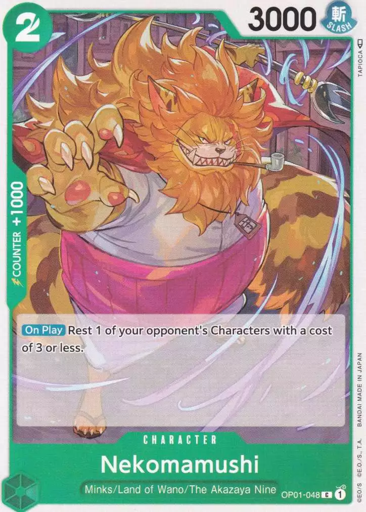 op01-048-nekomamushi-common-romance-dawn Nekomamushi OP01-048 ist in Common. Die One Piece Karte ist aus Romance Dawn in Normal Art.