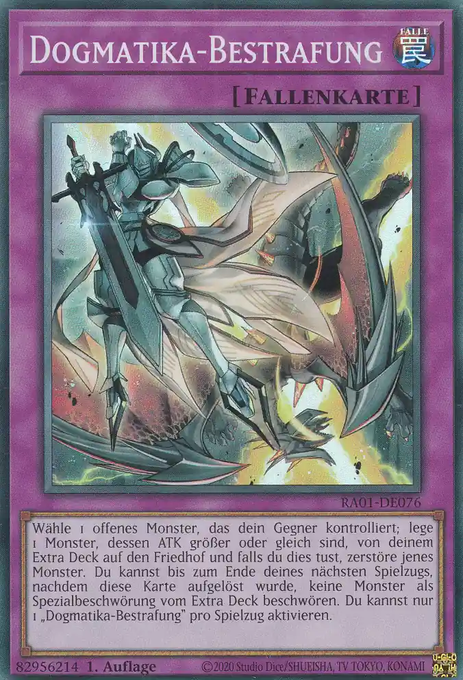 ra01-de076-s-dogmatika-bestrafung-super-rare-25th-anniversary-rarity-collection Dogmatika-Bestrafung RA01-DE076 ist in Super Rare Yu-Gi-Oh Karte aus 25th Anniversary Rarity Collection 1.Auflage