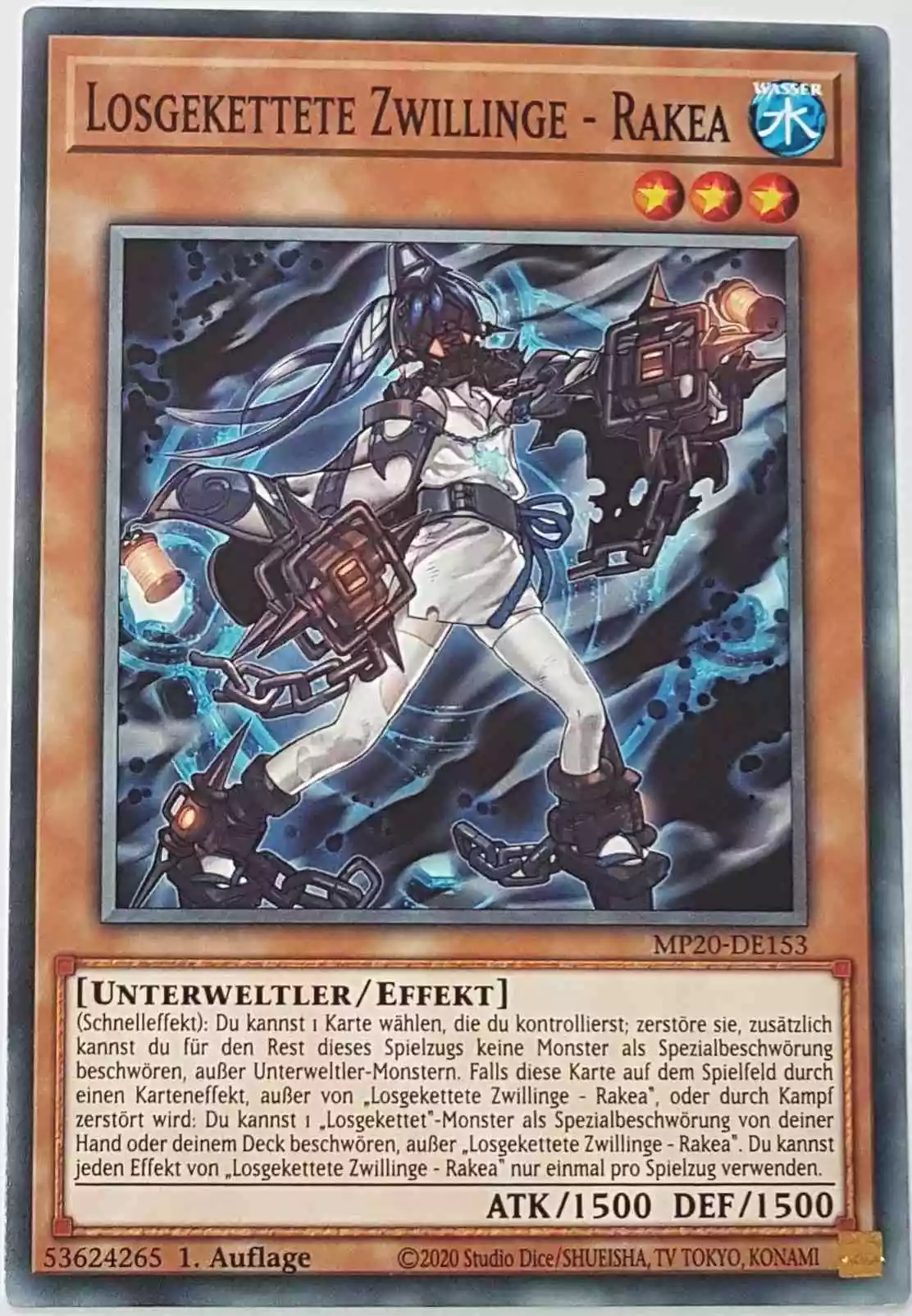 Losgekettete Zwillinge - Rakea MP20-DE153 ist in Common Yu-Gi-Oh Karte aus 2020 Tin of Lost Memories 1.Auflage