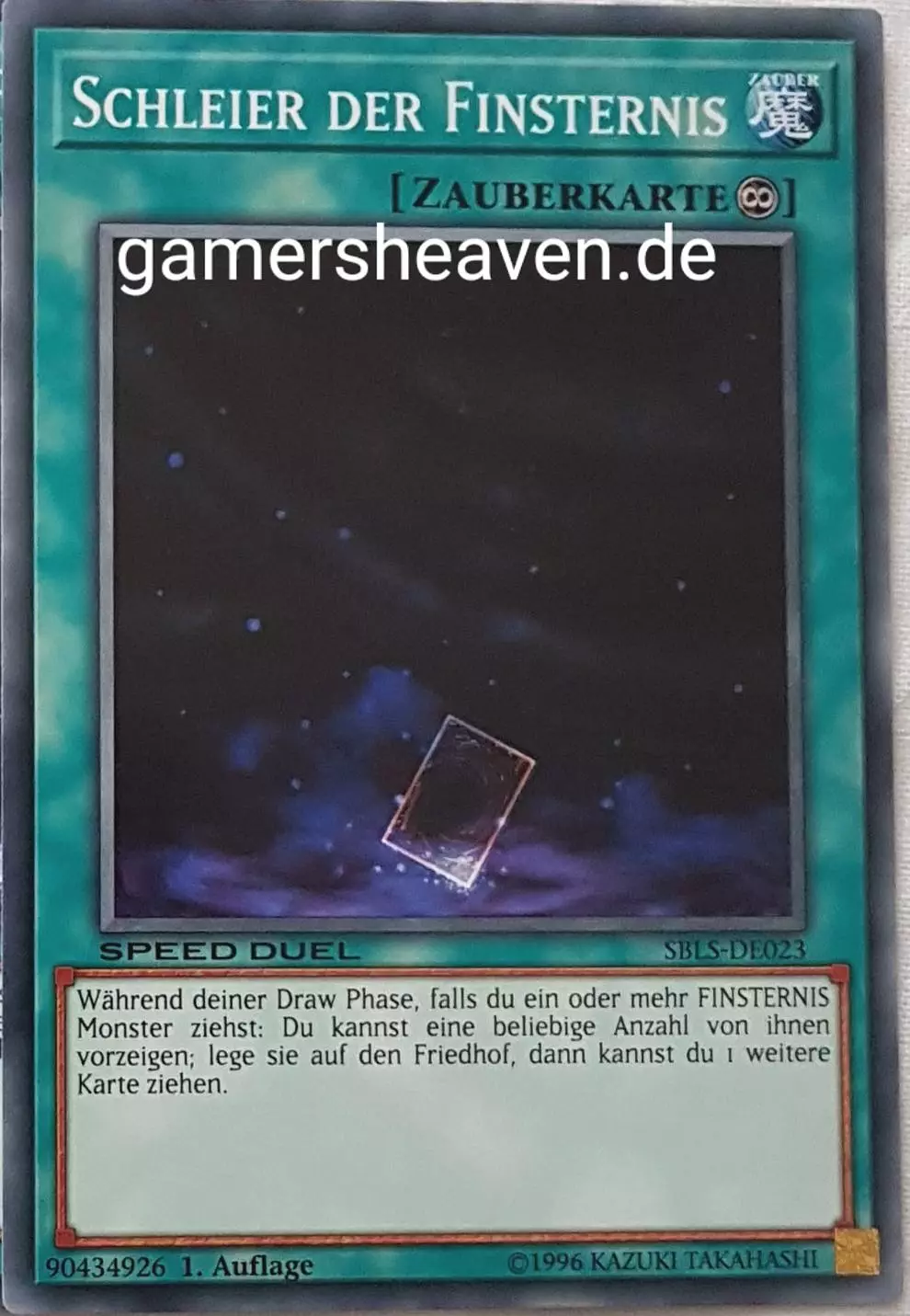 Schleier der Finsternis SBLS-DE023 ist in Common Yu-Gi-Oh Karte aus Speed Duel Arena of Lost Souls 1. Auflage