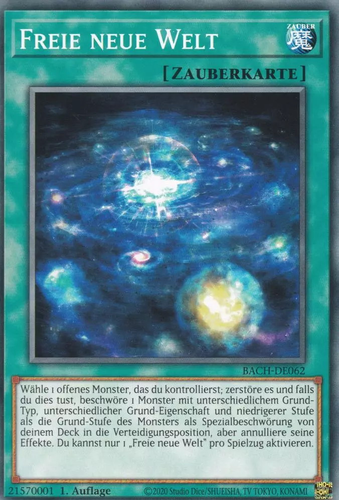 Freie neue Welt BACH-DE062 ist in Common Yu-Gi-Oh Karte aus Battle of Chaos 1.Auflage