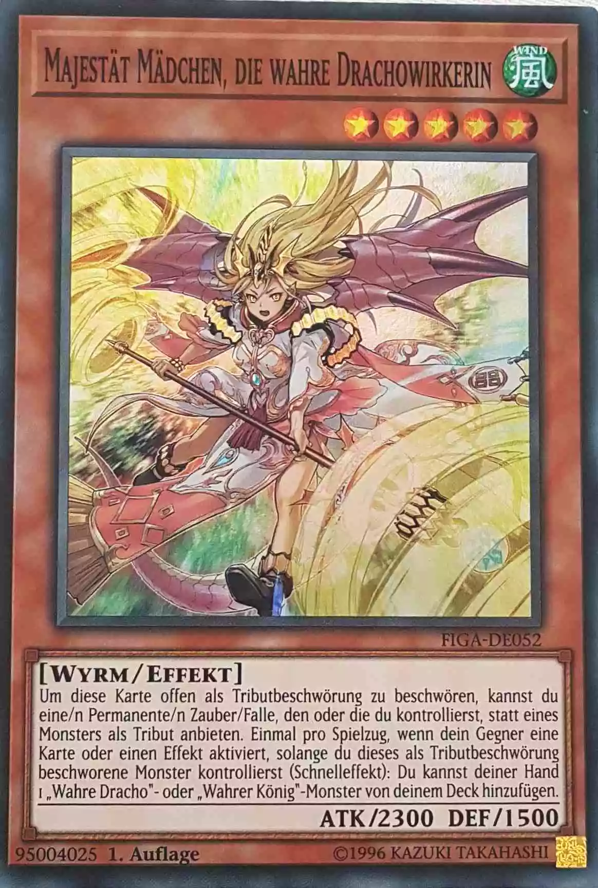 Majestät Mädchen, die wahre Drachowirkerin FIGA-DE052 ist in Super Rare Yu-Gi-Oh Karte aus Fists of the Gadgets 1.Auflage