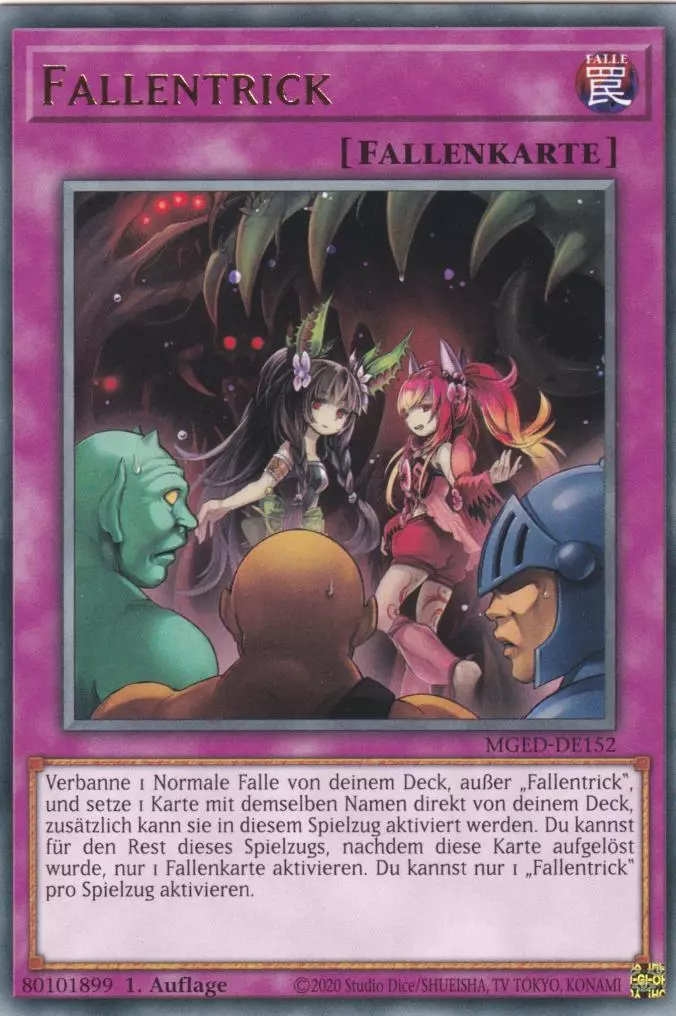 Fallentrick MGED-DE152 ist in Rare Yu-Gi-Oh Karte aus Maximum Gold El Dorado 1.Auflage