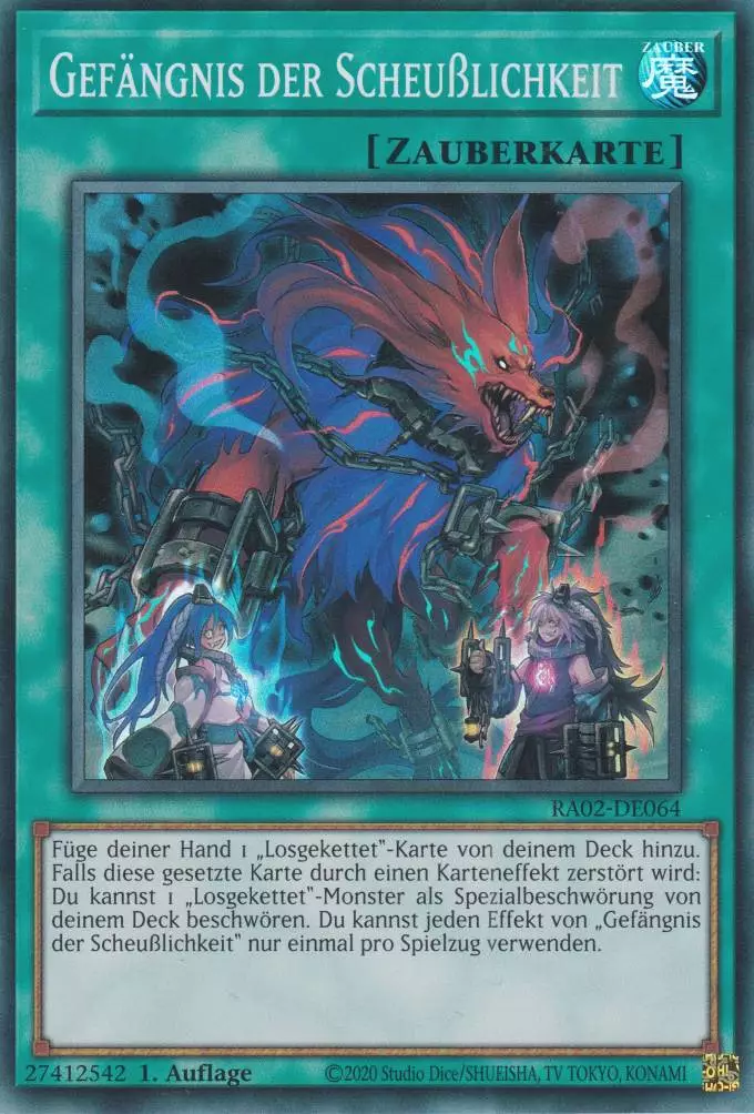 Gefängnis der Scheußlichkeit RA02-DE064 ist in Super Rare Yu-Gi-Oh Karte aus 25th Anniversary Rarity Collection 2 1.Auflage