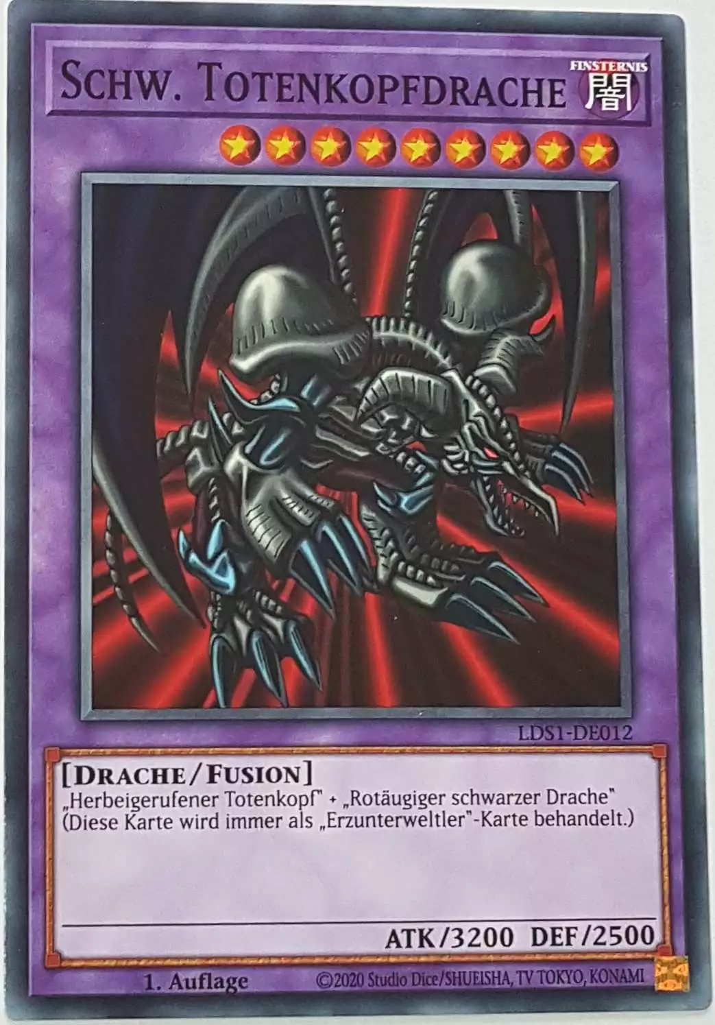 Schw. Totenkopfdrache LDS1-DE012 ist in Common Yu-Gi-Oh Karte aus Legendary Duelists: Season 1 1.Auflage