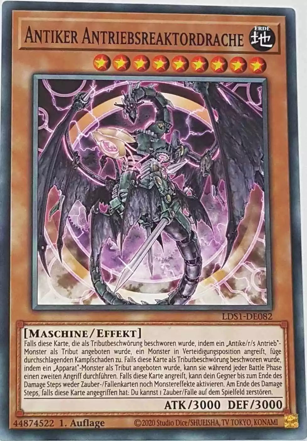 Antiker Antriebsreaktordrache LDS1-DE082 ist in Common Yu-Gi-Oh Karte aus Legendary Duelists: Season 1 1.Auflage