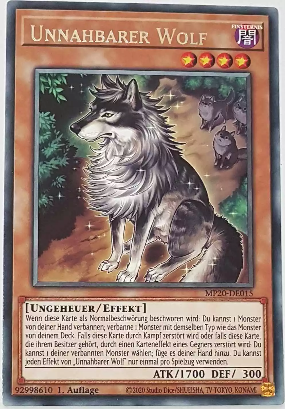 Unnahbarer Wolf MP20-DE015 ist in Rare Yu-Gi-Oh Karte aus 2020 Tin of Lost Memories 1.Auflage