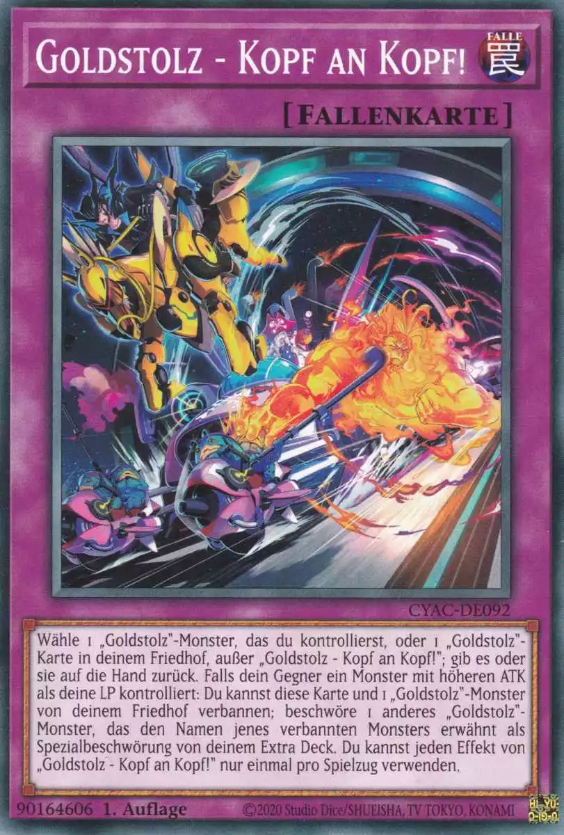 Goldstolz - Kopf an Kopf! CYAC-DE092 ist in Common Yu-Gi-Oh Karte aus Cyberstorm Access 1.Auflage