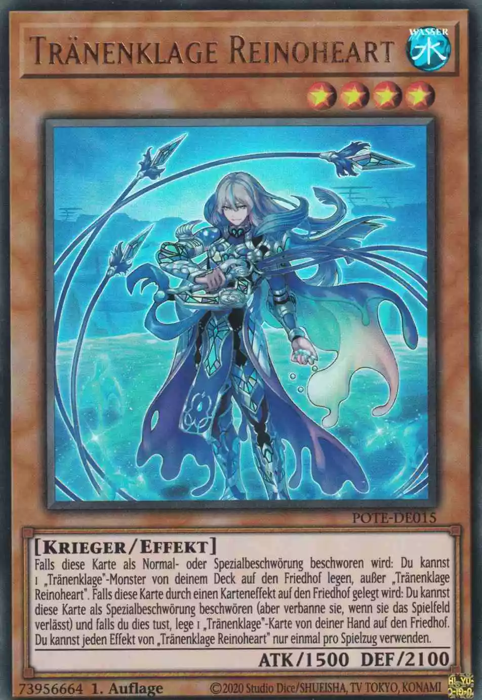 pote-de015-traenenklage-reinoheart-ultra-rare-power-of-the-elements Tränenklage Reinoheart POTE-DE015 ist in Ultra Rare Yu-Gi-Oh Karte aus Power of the Elements 1.Auflage
