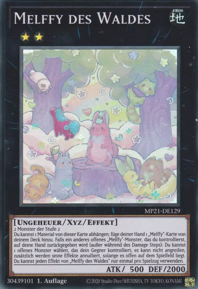 Melffy des Waldes MP21-DE129 ist in Super Rare Yu-Gi-Oh Karte aus Tin of Ancient Battles 1.Auflage