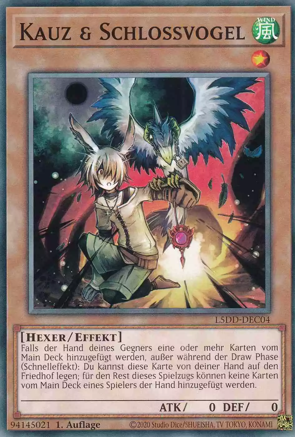 Kauz & Schlossvogel L5DD-DEC04 ist in Common Yu-Gi-Oh Karte aus Legendary 5D’s Decks 1.Auflage