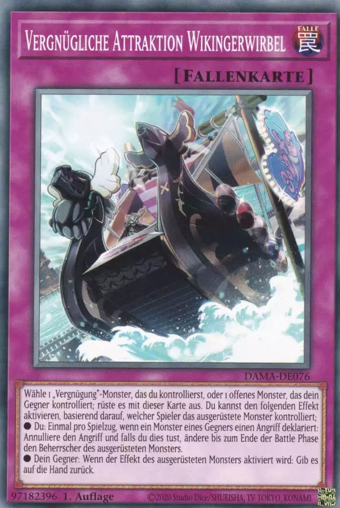 Vergnügliche Attraktion Wikingerwirbel DAMA-DE076 ist in Common Yu-Gi-Oh Karte aus Dawn of Majesty 1.Auflage